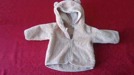 Bebe Plüsch Jacke in Rosa mit Ohren Grösse 56 neuwertig