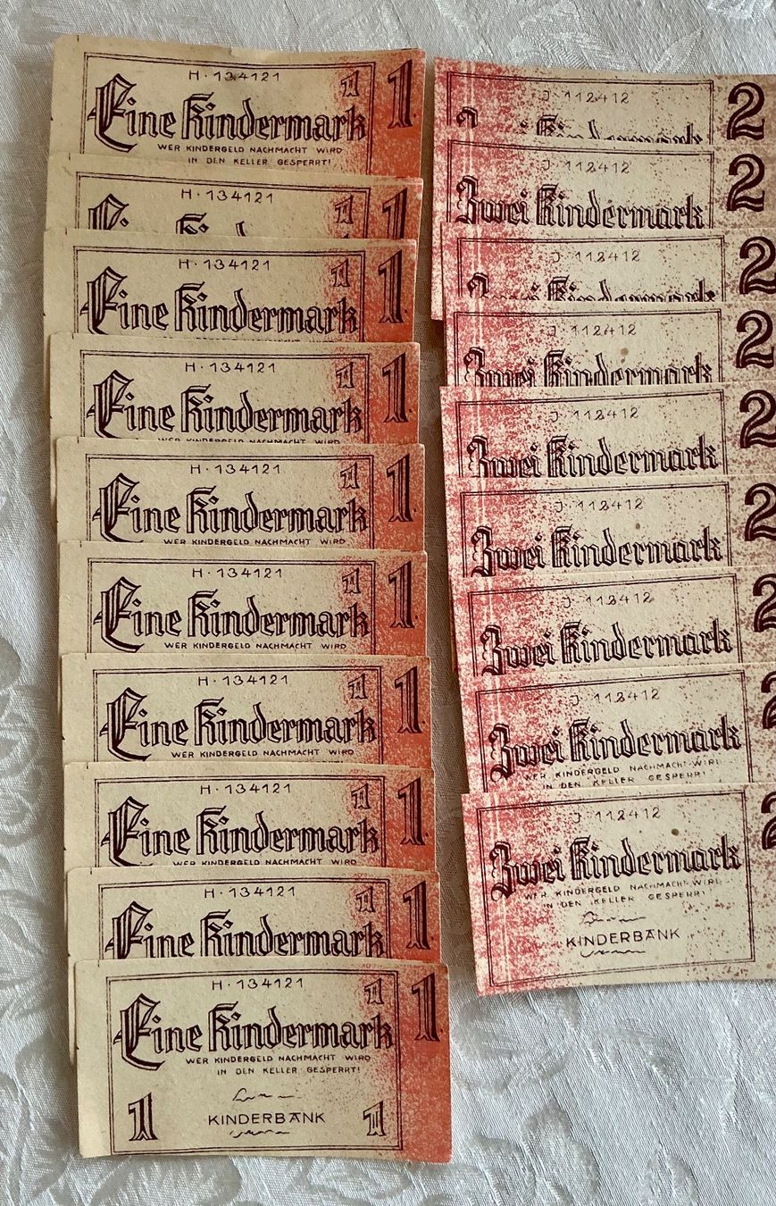 Banconote: ALTE KINDER MARK GELDSCHEINE – Usato da Zell LU venduto da Silvermemory 2