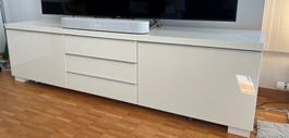 TV-Möbel / Lowboard Hochglanz Weiss - IKEA BESTÅ BURS