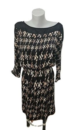 Schickes Kleid schwarz bunt gemustert Gr. S DebyDebo