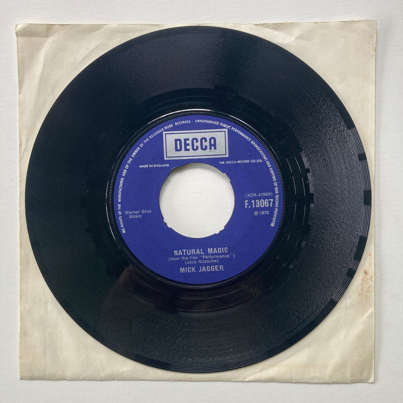 Dischi in vinile: MICK JAGGER, NATURAL MAGIC, SINGLE, 1970, ROCK – Usato da Thun venduto da estrol