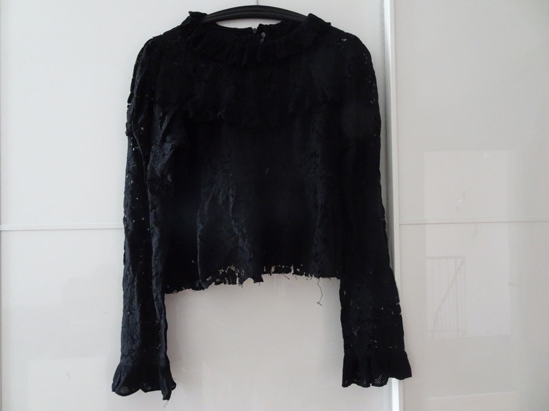 Zara Camicette: Kurzbluse schwarz (Zara) L – Usato da Thun venduto da flower0211