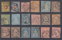 Lot de timbres Rayons Strubel non triés (forte cote)
