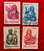 Evangelisten gestempel Nr.381/ 382/ 383/ 384   