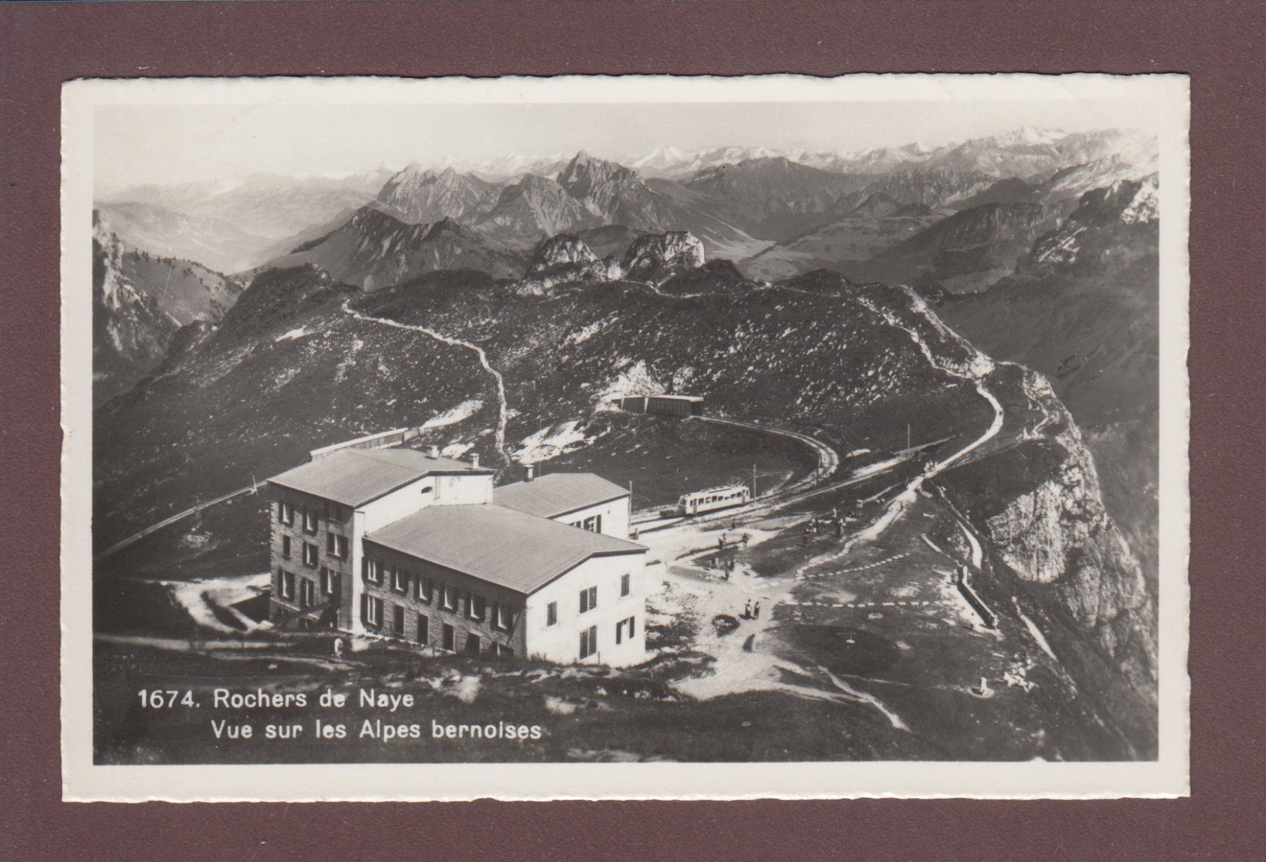 Cartoline postali: ROCHERS DE NAYE - Train - 1950 – Usato da Pully venduto da nicecards