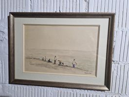 Aquarell Fischer signiert