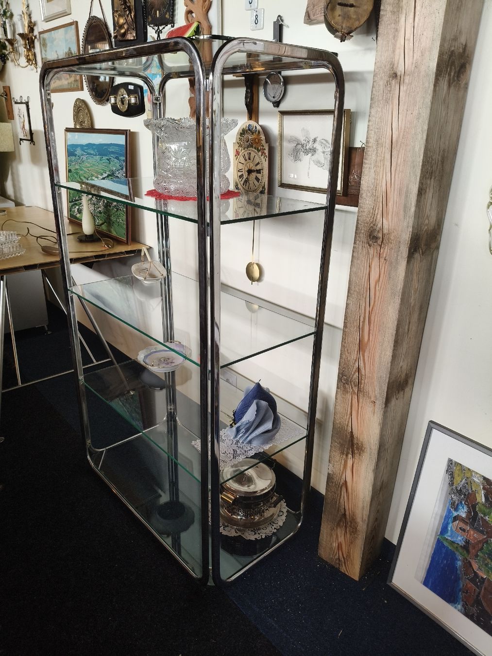 Scaffali: chrom- Regal mit Glas aus  70 er – Usato da Zwingen venduto da inf_2blh 4