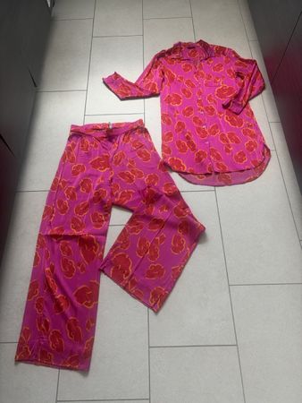 Beldona Premium Satin Set Gr. M NP 300 CHF Bluse & Hose