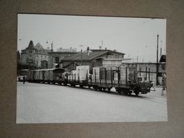 AK Bahn Schaffhausen alle VB Güterwagen in einem Zug vereint