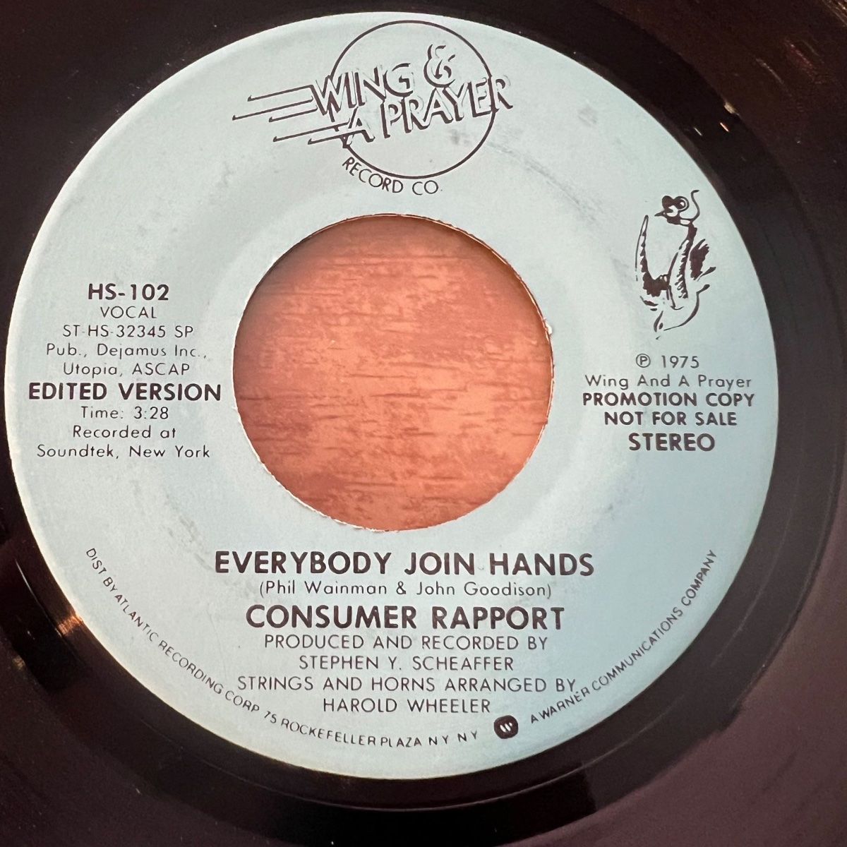 Dischi in vinile: Consumer Rapport - Everybody Join Hands / US-Promo 1975 – Usato da Gais venduto da soundcave57