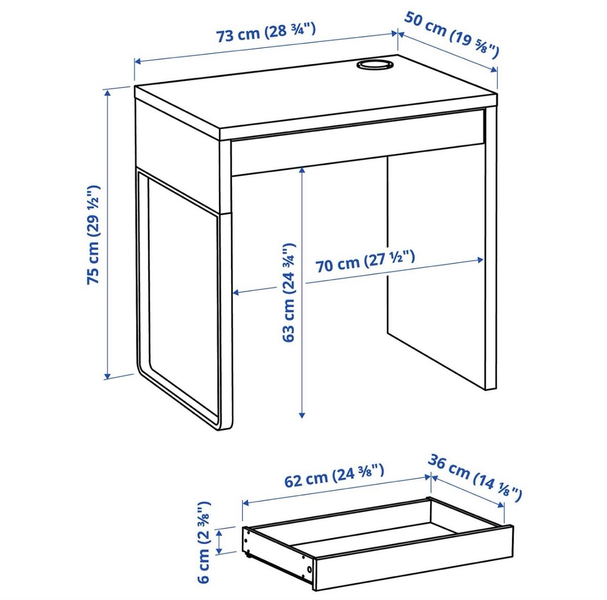 Scrivanie: Bureau IKEA MICKE – Usato da Middes venduto da KimCore 2