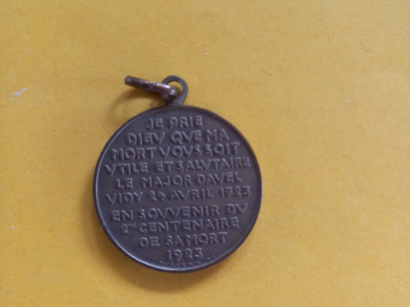 Médailles: Médaille ancienne en bronze Major Davel, 1923 – D'occasion à Rossens FR par Souris1 1