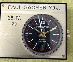 Wecker PAUL SACHER 70 J. 28.IV.76 SWISS MADE guter Zustand