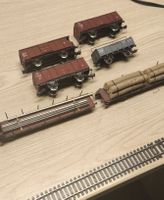 Modellbahn Waggons Rivarossi HO gebraucht 6Stk.