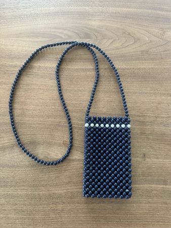 Hay Handytasche mit Perlen Navy blau, Neu!