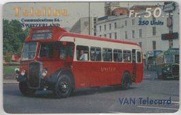 50 Fr. Omnibus - seltene Teleline Prepaidkarte