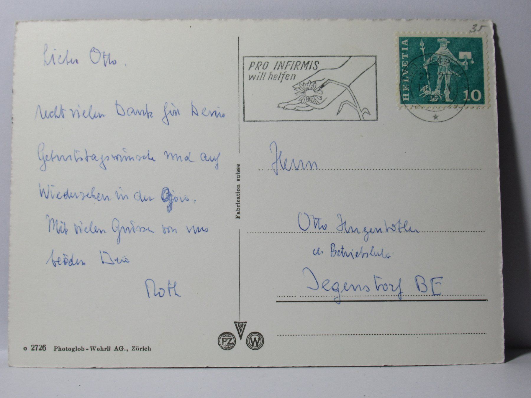 Cartoline postali: Aarau , Kirche 1968 – Usato da Grenchen venduto da Bluemchen1900 2
