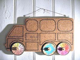 Pinnwand Kork Memo Board Dauerkalender Umriss BUS