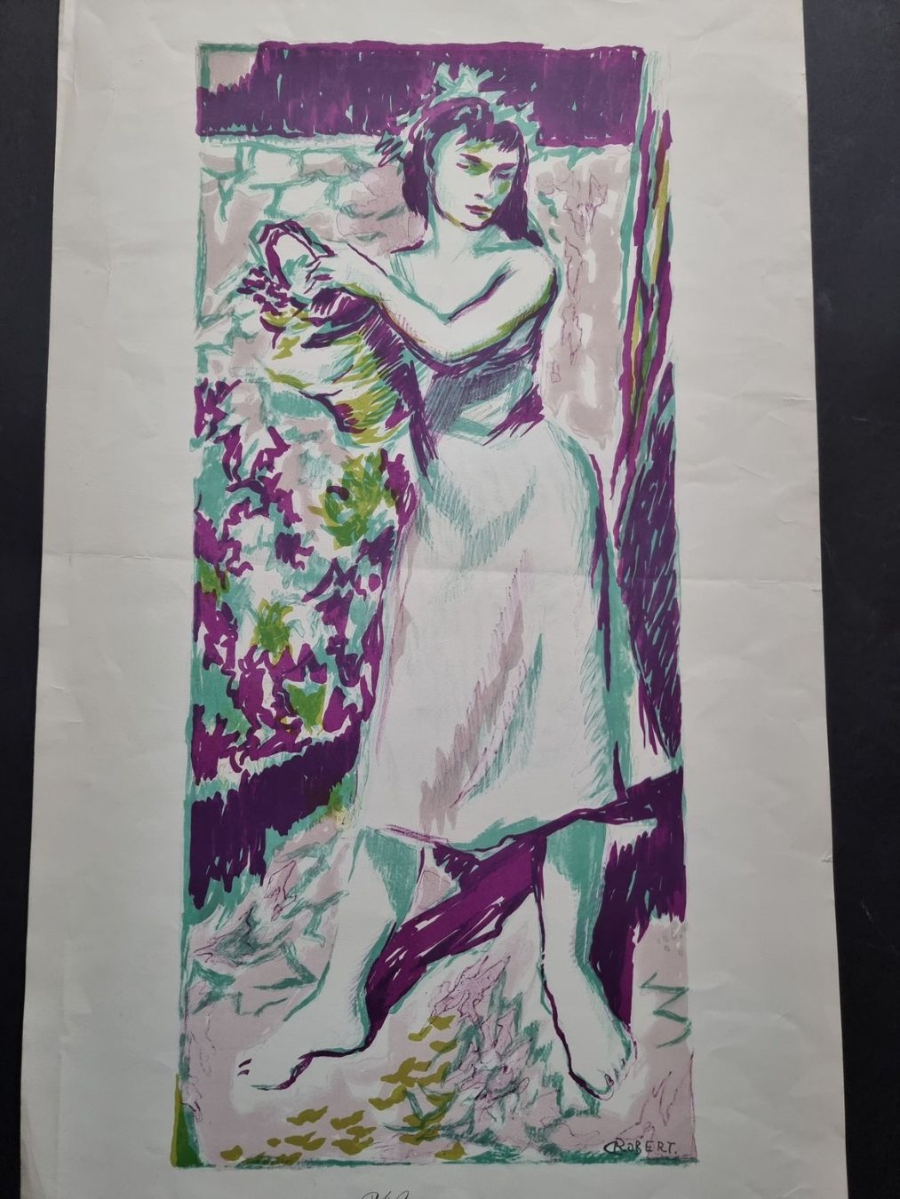 Grafiken & Lithographien: Charles Robert Lithographie – Gebraucht aus Gersau von grafik-kunst