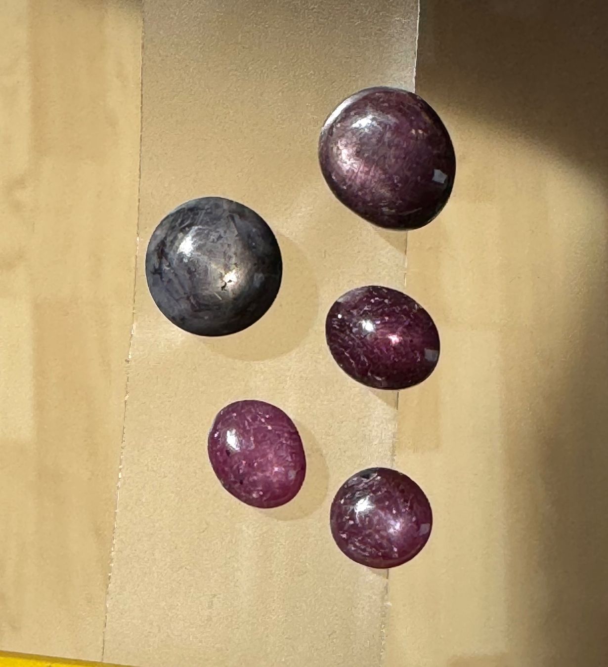 Pietre preziose: Stern Rubin 5 Cabochons wunderschön ECHT – Nuovo e nell'imballaggio originale da Leuggern venduto da gemshow 4