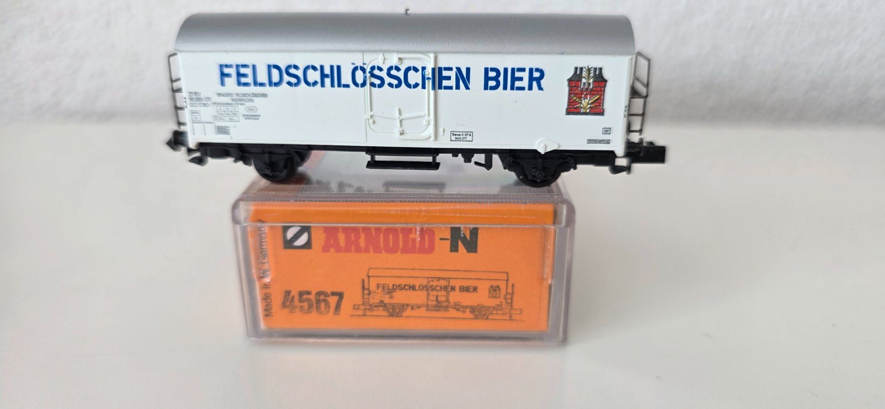 Roco Modellini di ferrovie: Kühlwagen Feldschlösschen Bier – Nuovo (secondo la descrizione) da Wittenbach venduto da Hase113
