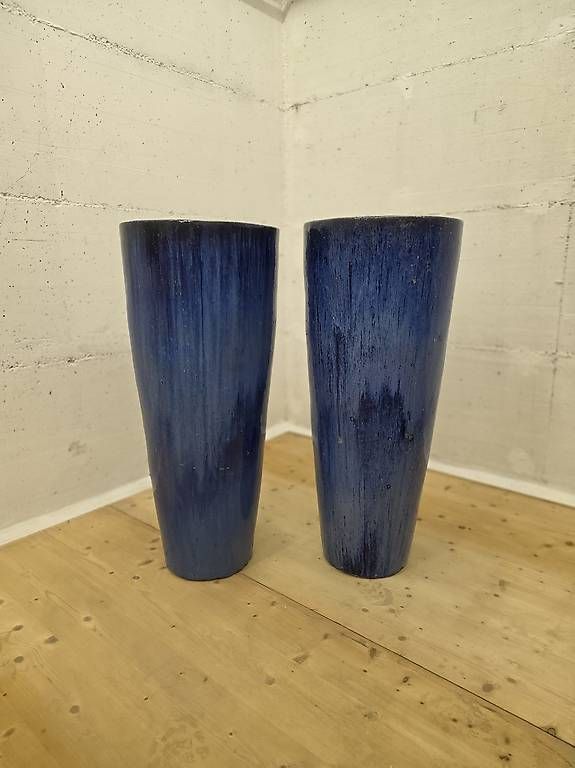 Vasi per fiori: 2x grosse blaue Keramik Bodenvase – Usato da Münchenbuchsee venduto da LuupBrocki