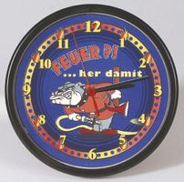 Wanduhr rund-FEUER?!...HER DAMIT
