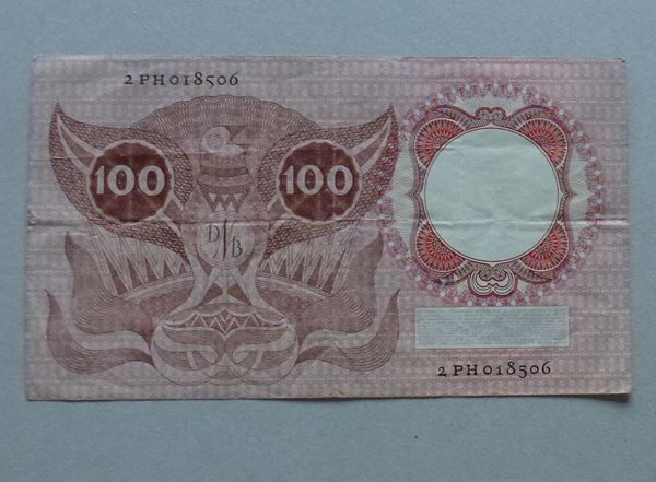 Banconote: Holland ++ 100 Gulden 1953 – Usato da Walkringen venduto da Casablanca777 1
