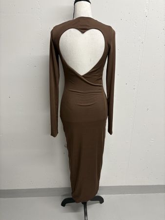 Six Ways to Sunday Kleid Herz Ausschnitt Gr. S braun