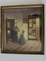 Kunstdruck nach Pieter de Hooch - Frau in Speisekammer