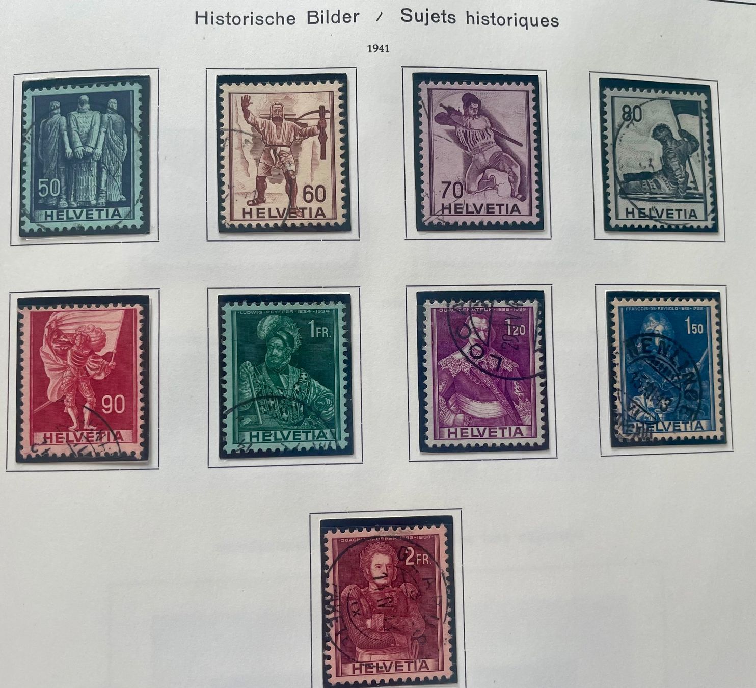 Tutti i francobolli: Helvetia historische Bilder 1941 – Usato da Rudolfstetten venduto da Laso50