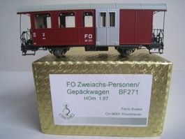 Ferro Suisse FO BF 2  271 rot, Personen/Gepäckwagen