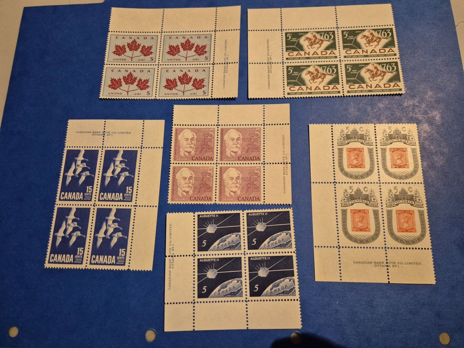 Alle Briefmarken: 6 postfrische Kanadische 4er Blocks – Neu (gemäss Beschreibung) aus Seewen SZ von SuperpumaDisplayTeam