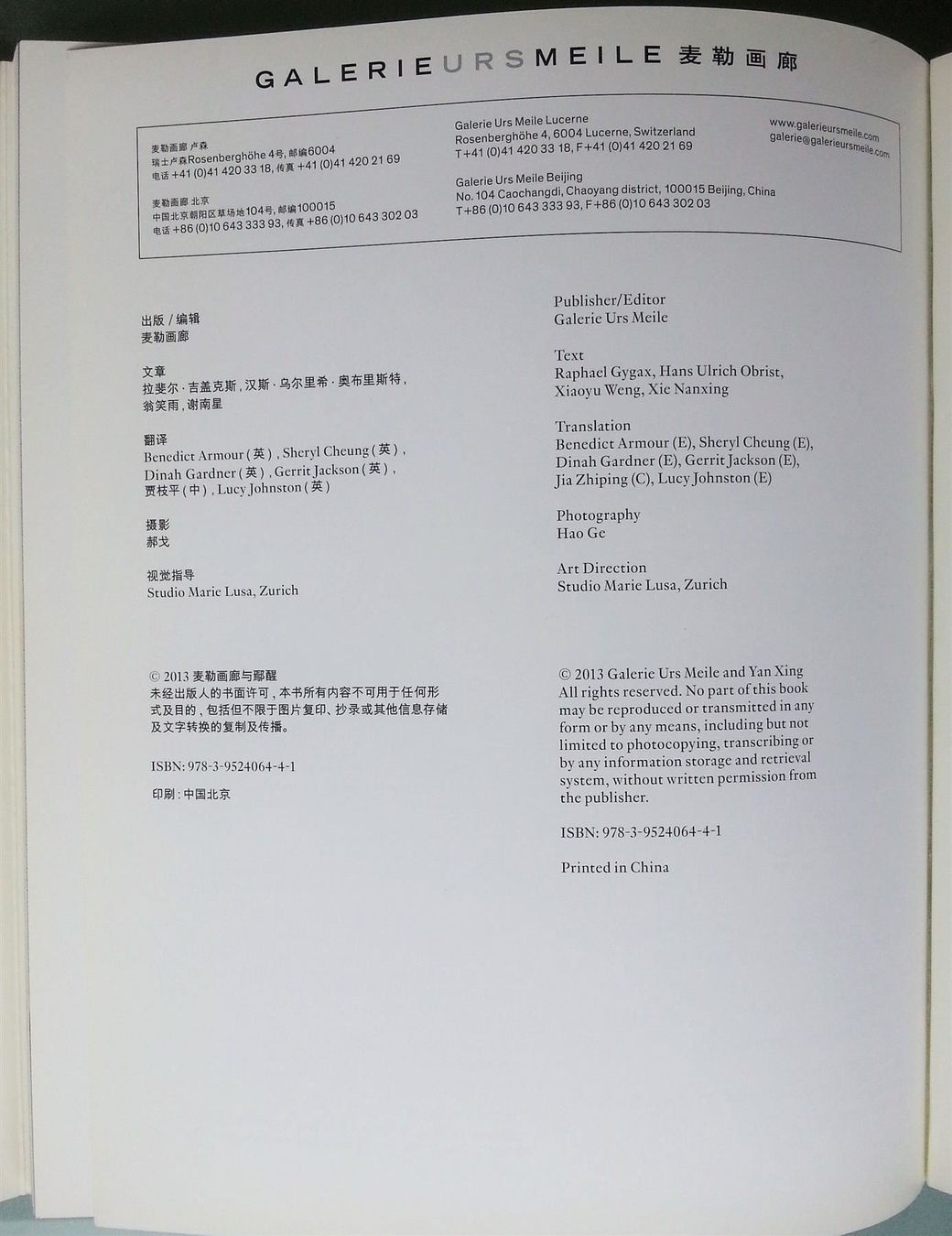 Libri: Yan Xing - Recent Works, signiert – Usato da Oberriet SG venduto da ganesh435 7