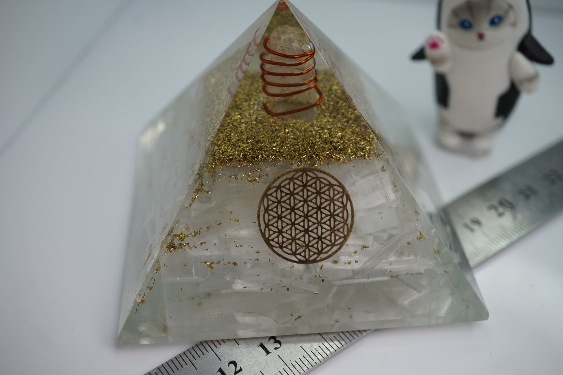 Minerali & Pietre curative: Selenit  Blume des Lebens    -Orgonit - Pyramide by TOPSTONE – Difettoso da Eschenbach SG venduto da topstone 4