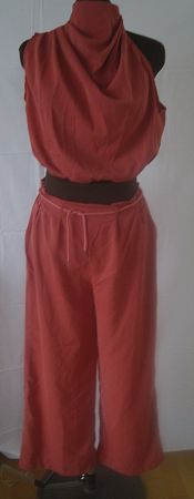 NEU!! Stylischer Zweiteiler in Orange –Crop Top & High Waist