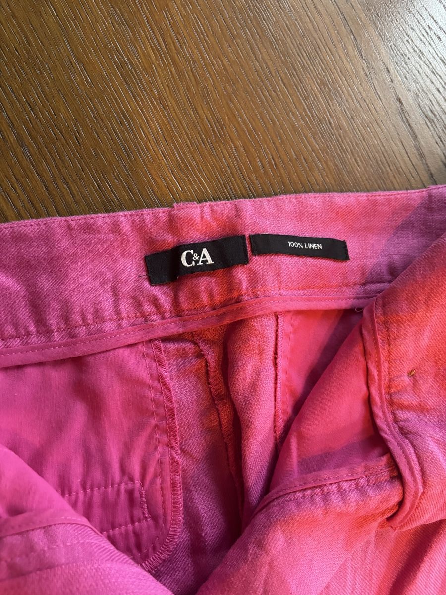 C&A Hosen: C&A Hose 100% Leinen pink Grösse 38 – Gebraucht aus Eggenwil von fur_5p96