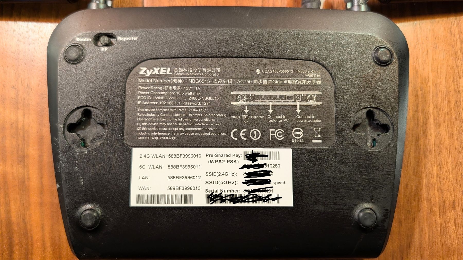 Zyxel Router NBG6515: auch als Repeater oder AP nutzbar. (Gebraucht) in ...
