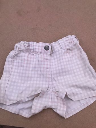 Mädchen Shorts weiss hellrosa 122