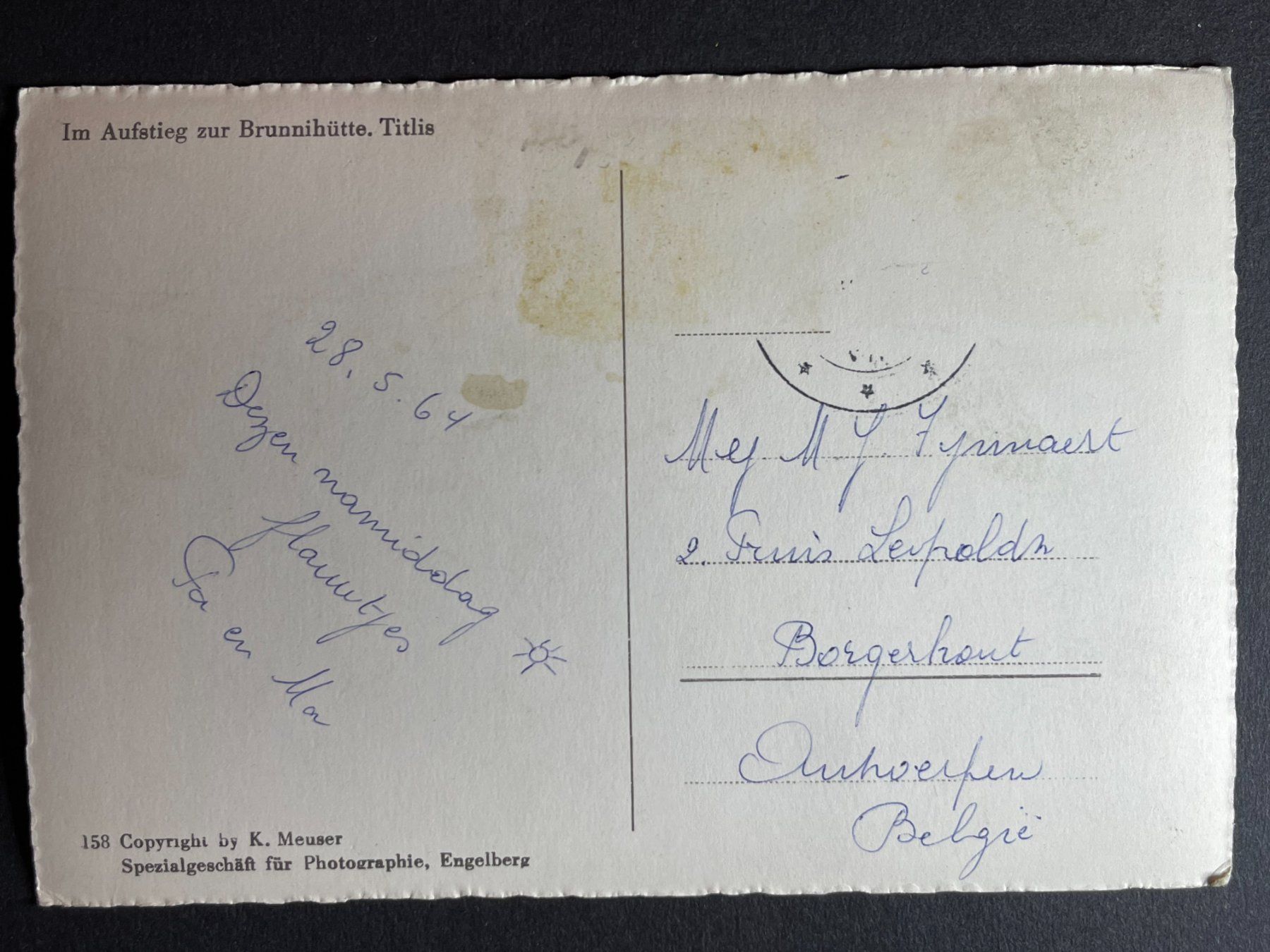 Cartoline postali: Aufstieg zur Brunnihütte, Titlis – Usato da Steg VS venduto da _vinci_ 1