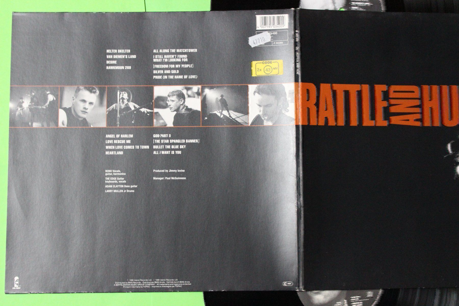 Dischi in vinile: U2 - Rattle & Hum 2LP Vinyl 1988!! – Usato da Tübach venduto da JamesStone 2
