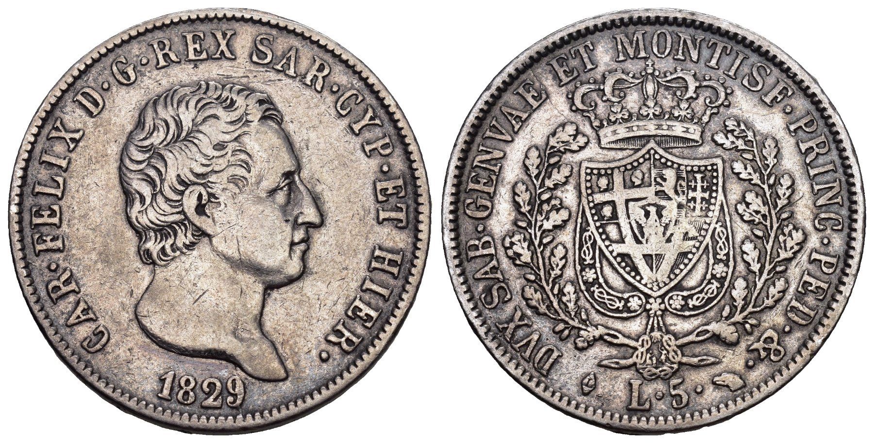 Toutes les monnaies: Sardinien 1829 – D'occasion à Bern par numismatictops