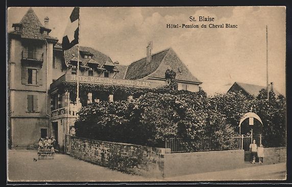Cartes postales: St. Blaise, Hotel-Pension du Cheval Blan – D'occasion à Berlin par bartko-reher