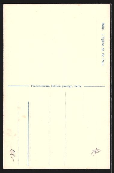 Cartoline postali: Basel, Strassenpartie mit Pauluskirche – Usato da Berlin venduto da bartko-reher 1