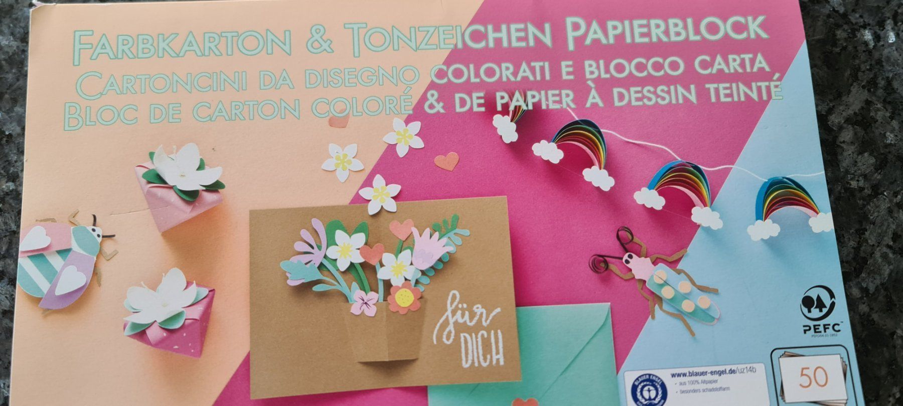 Carta: 3 Stk. Motivkarton Farbkarton Motivblock – Nuovo e nell'imballaggio originale da Uerkheim venduto da Kaufoption 8
