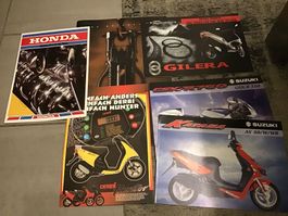 Motorradprospekte 5 Stück schöner Zustand