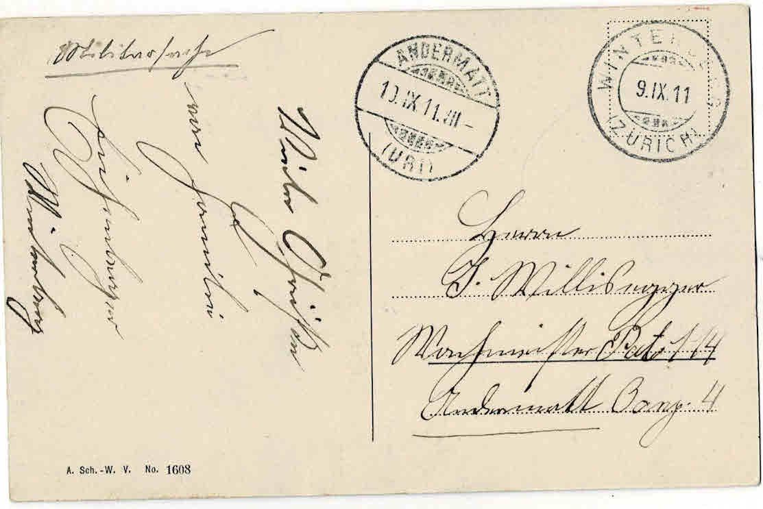 Ansichtskarten: Gruss aus winterberg mit  restr Post 1911 – Gebraucht aus Sulz AG von Oberdanne8 1