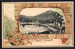 Passepartout-Lithographie Luzern, Blick 