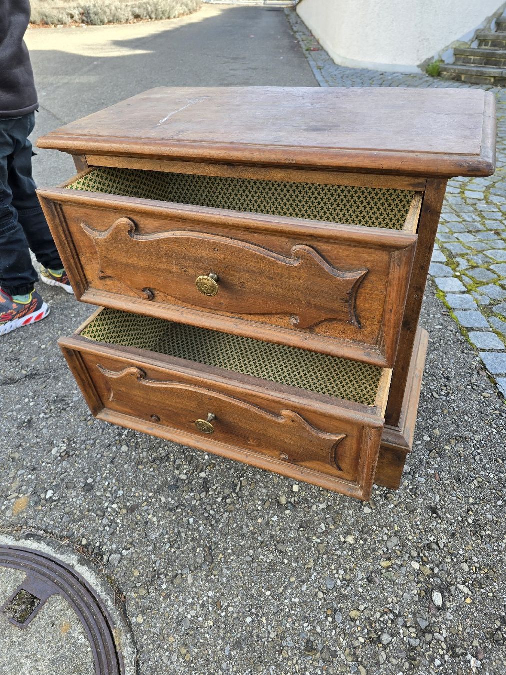 Cassettiere: Antike Holzkommode, 2 Schubladen, Vintage Stilmöbel – Usato da Mettlen venduto da elios0888 8