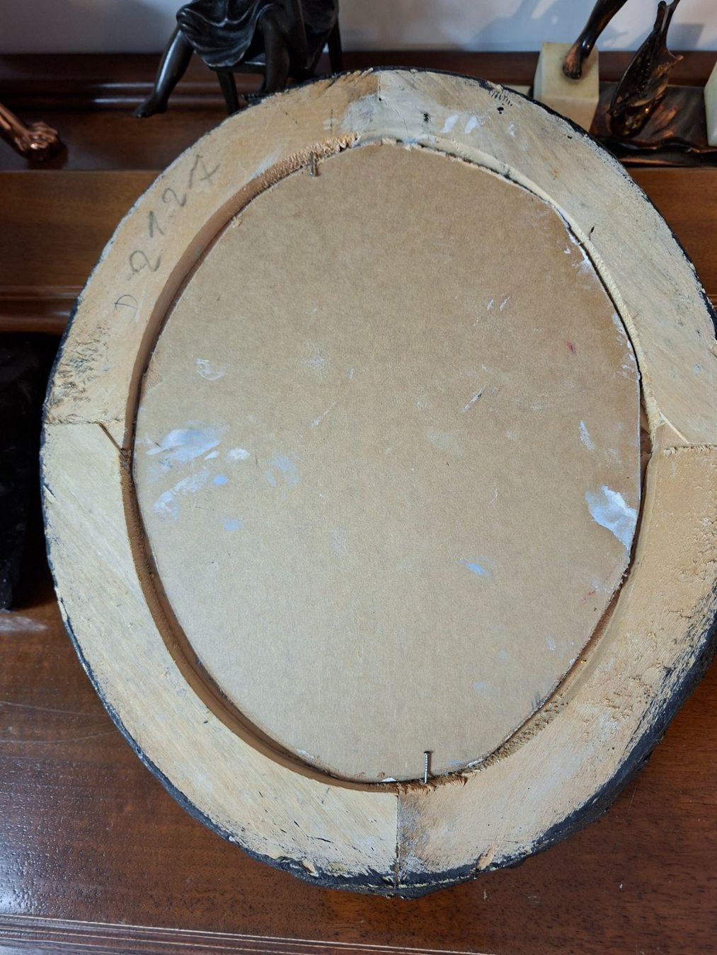 Dipinti: 2er Set Oval Gemälde Winterlandschaft Prunkrahmen – Usato da Steffisburg venduto da ZeitReise_ 4